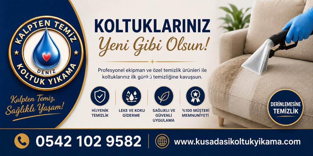 Profesyonel koltuk yıkama — koltuklarınız yeni gibi olsun