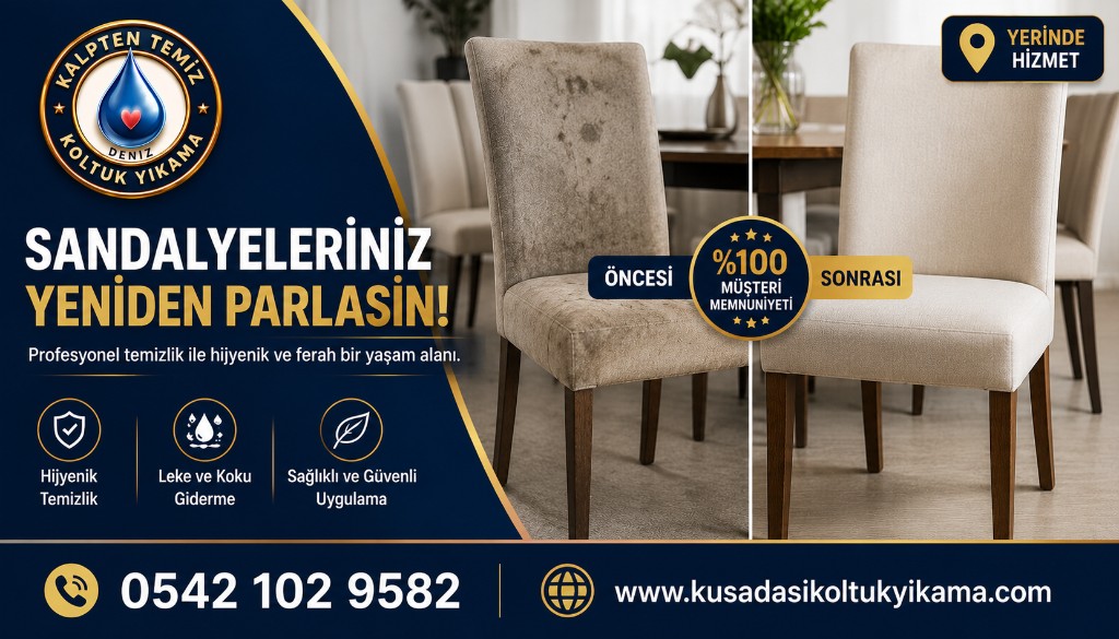 Kuşadası sandalye yıkama — hijyenik temizlik