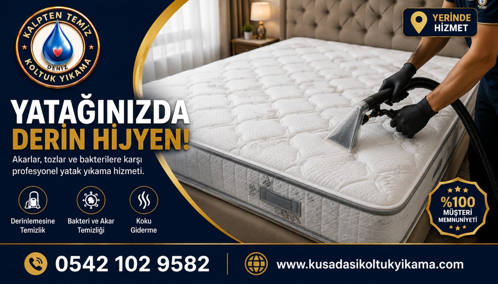 Kuşadası yatak yıkama — derin hijyen