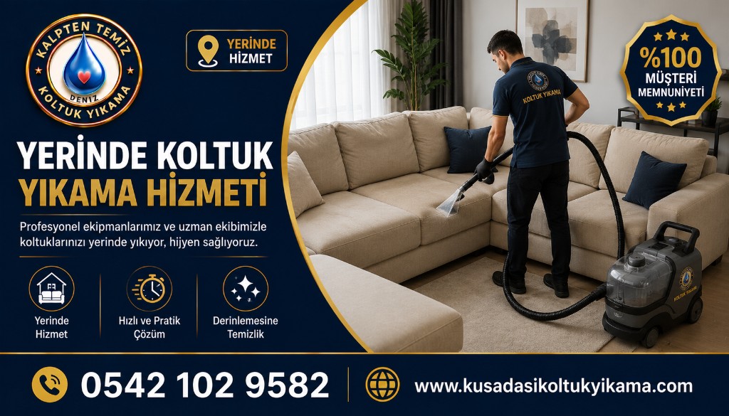 Kuşadası yerinde koltuk yıkama hizmeti